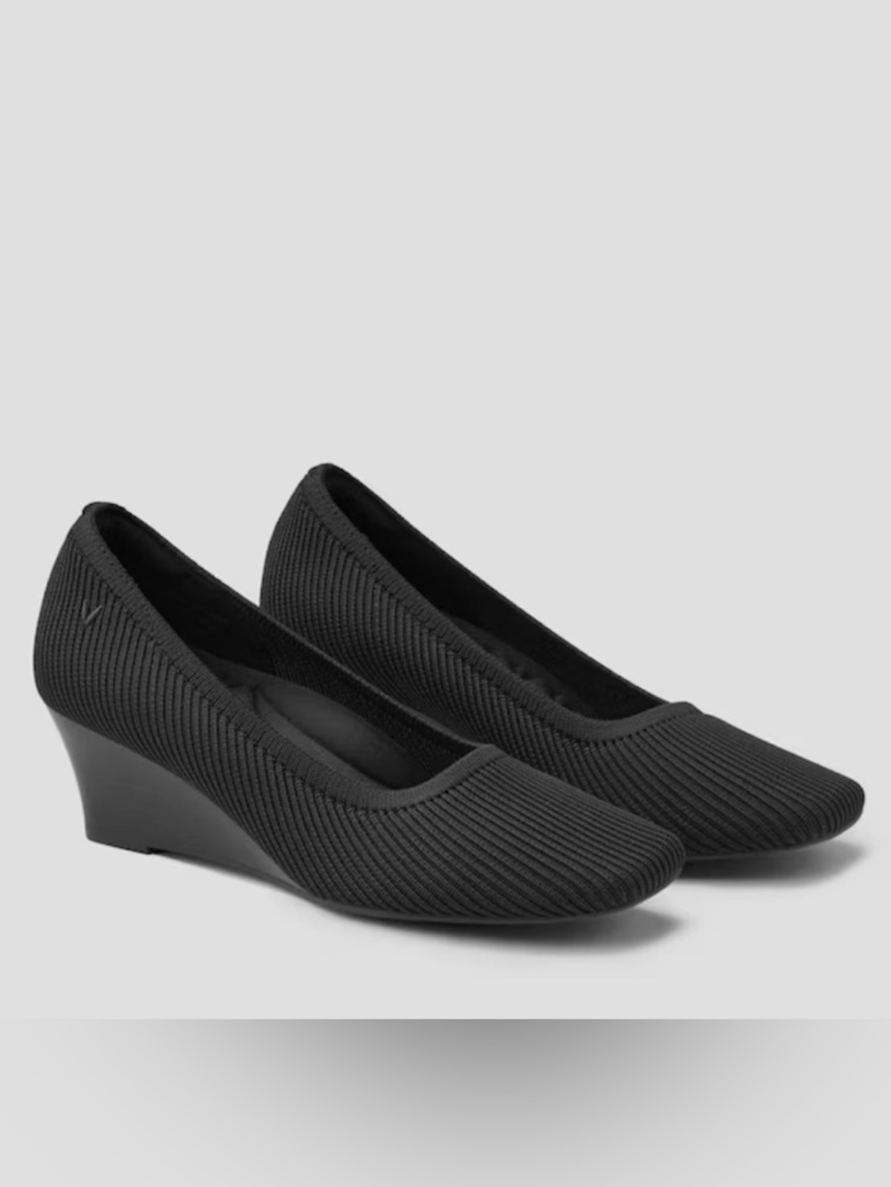 Black Wedge Pumps for Women - Classic Comfort